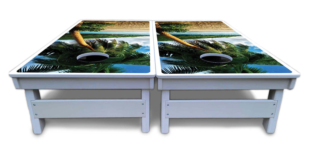 Beach Scene Cornhole Boards - All Weather Series