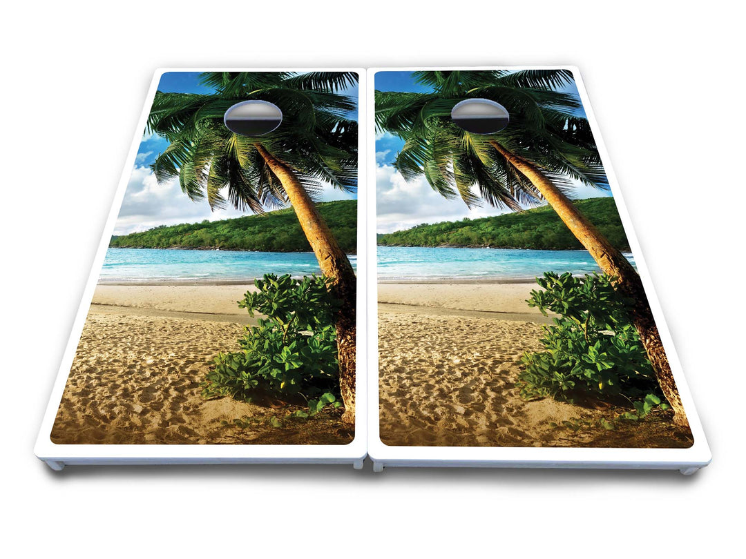 Beach Scene Cornhole Boards - All Weather Series