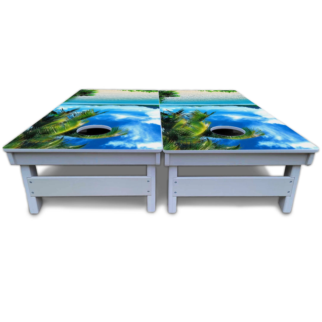 Tropical Paradise Cornhole Boards - All Weather Series