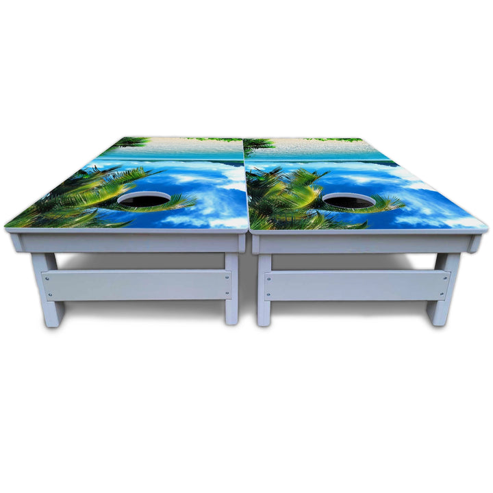 Tropical Paradise Cornhole Boards - All Weather Series