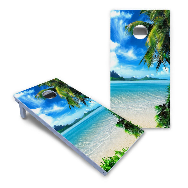 Tropical Paradise Cornhole Boards - All Weather Series