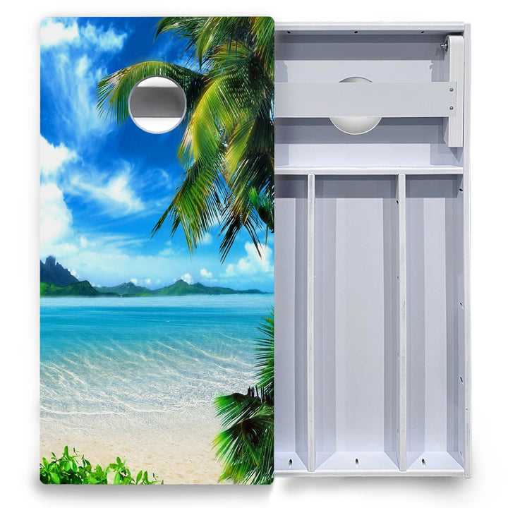 Tropical Paradise Cornhole Boards - All Weather Series