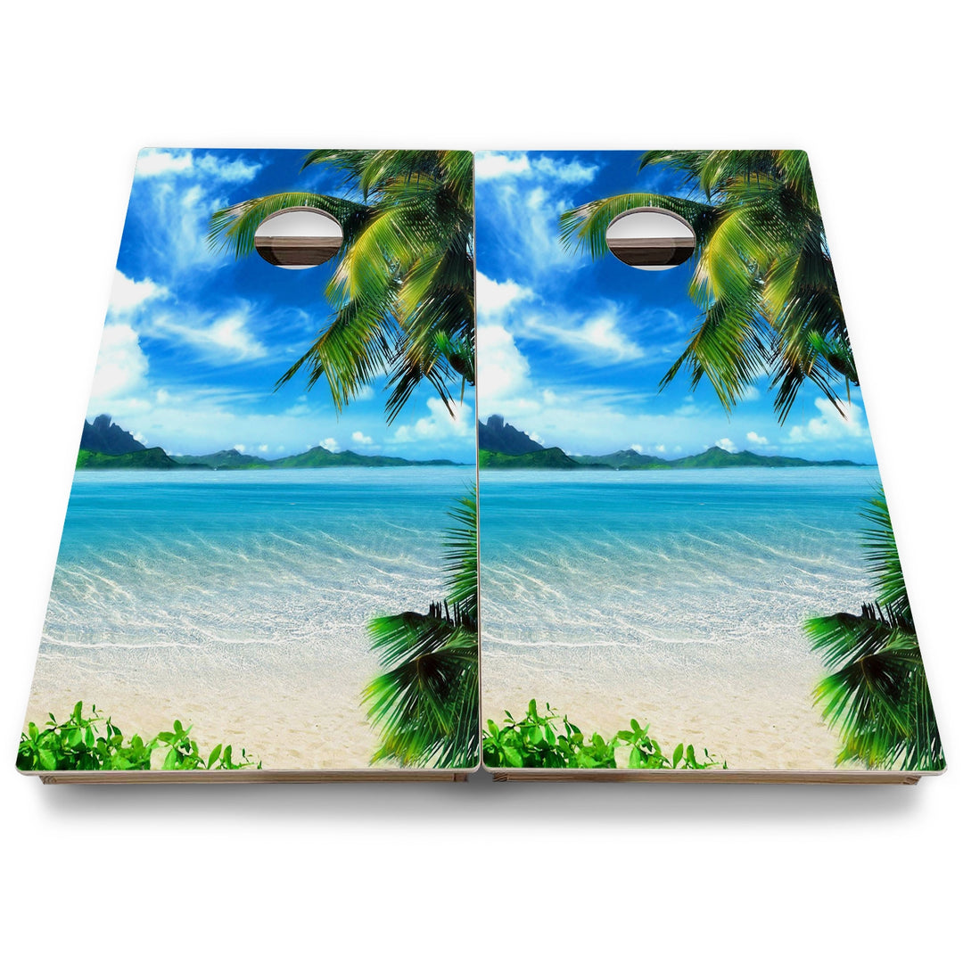 Beach & Mountain Cornhole Boards - Backyard Series