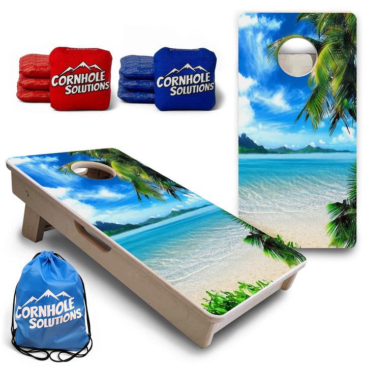 Island Paradise - Mini or Vacation Size Cornhole Boards