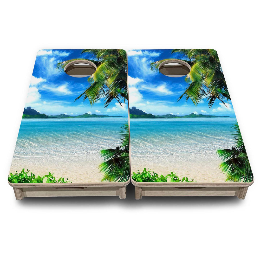 Island Paradise - Mini or Vacation Size Cornhole Boards