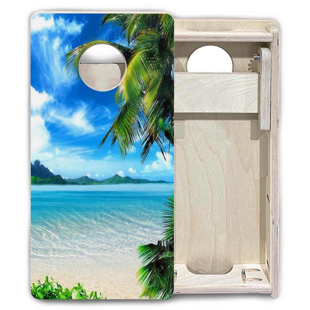 Island Paradise - Mini or Vacation Size Cornhole Boards