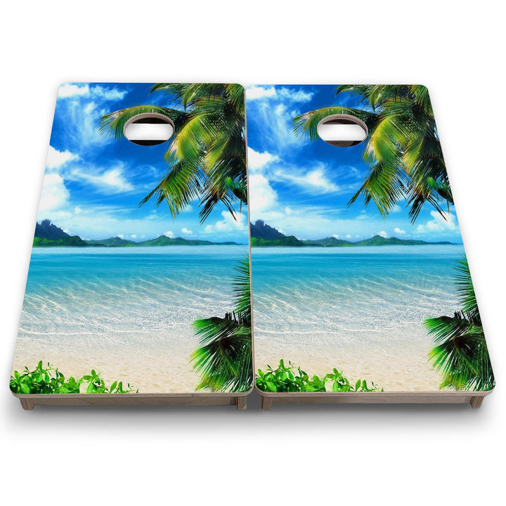 Island Paradise - Mini or Vacation Size Cornhole Boards