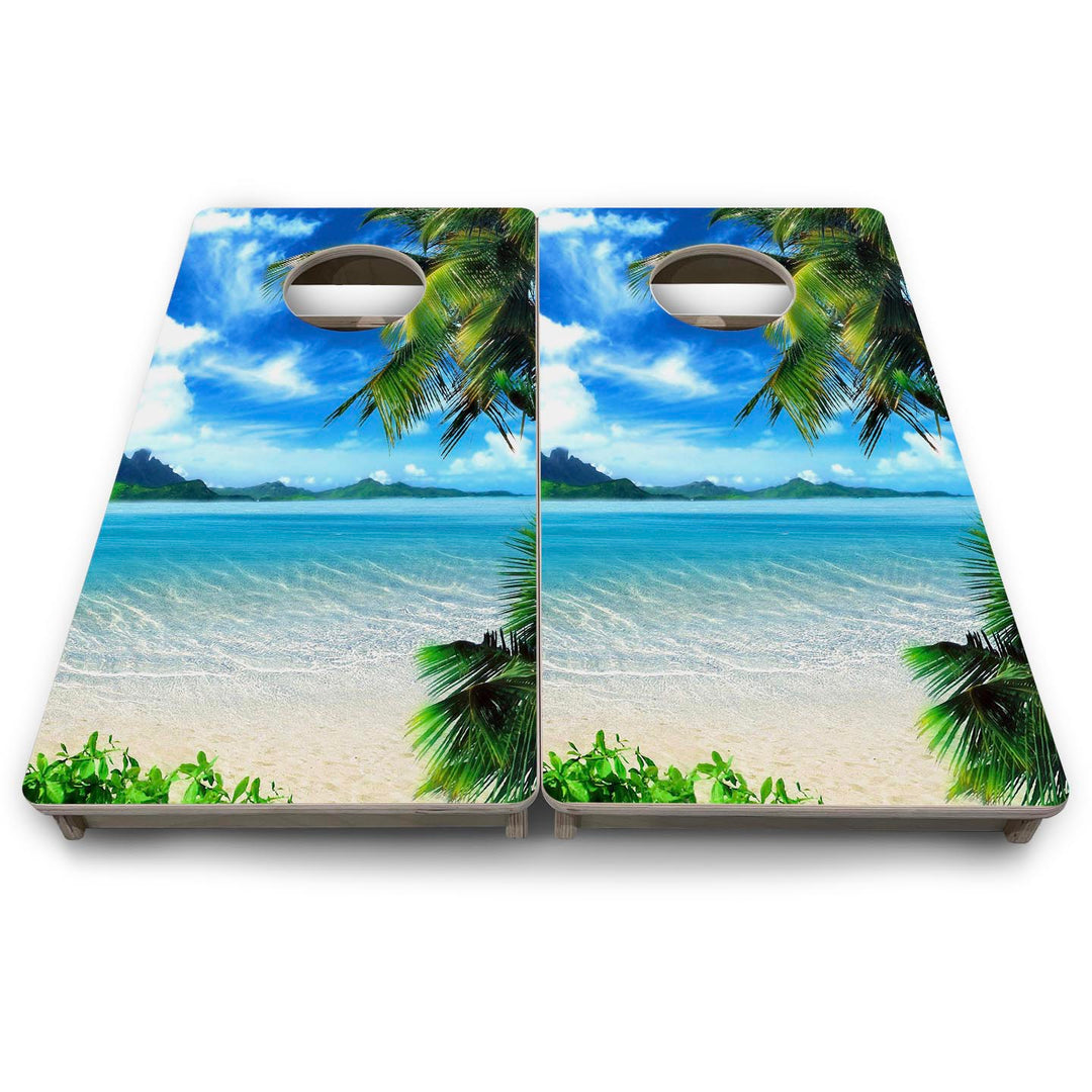 Island Paradise - Mini or Vacation Size Cornhole Boards