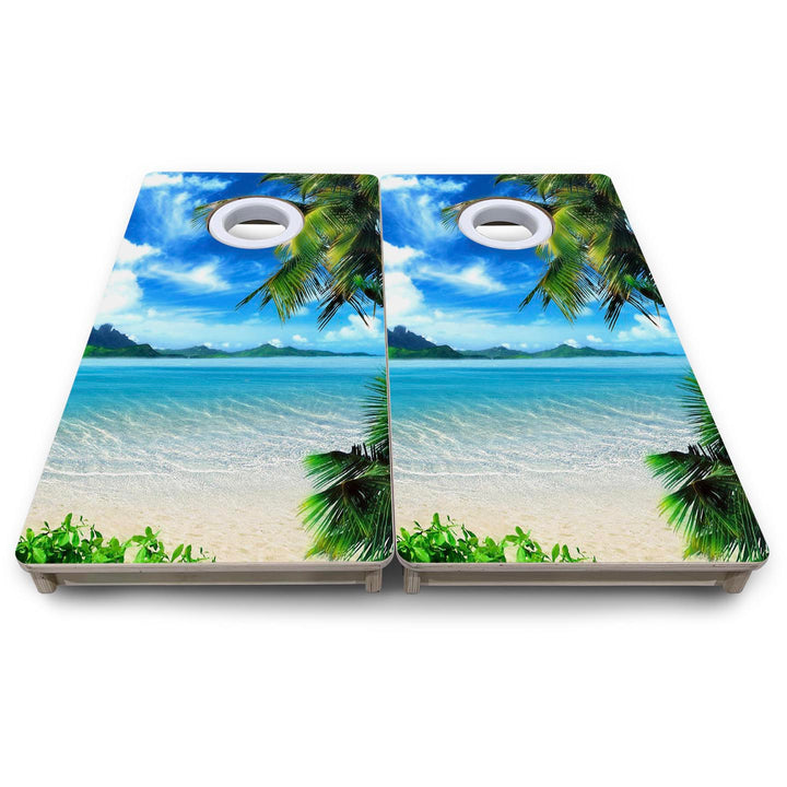 Island Paradise - Mini or Vacation Size Cornhole Boards