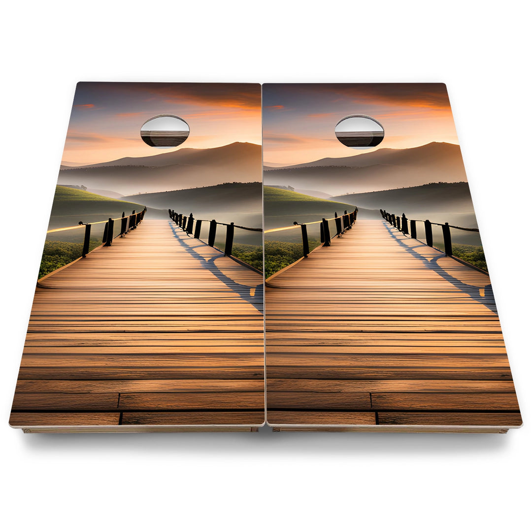 Beach & Mountain Cornhole Boards - Backyard Series