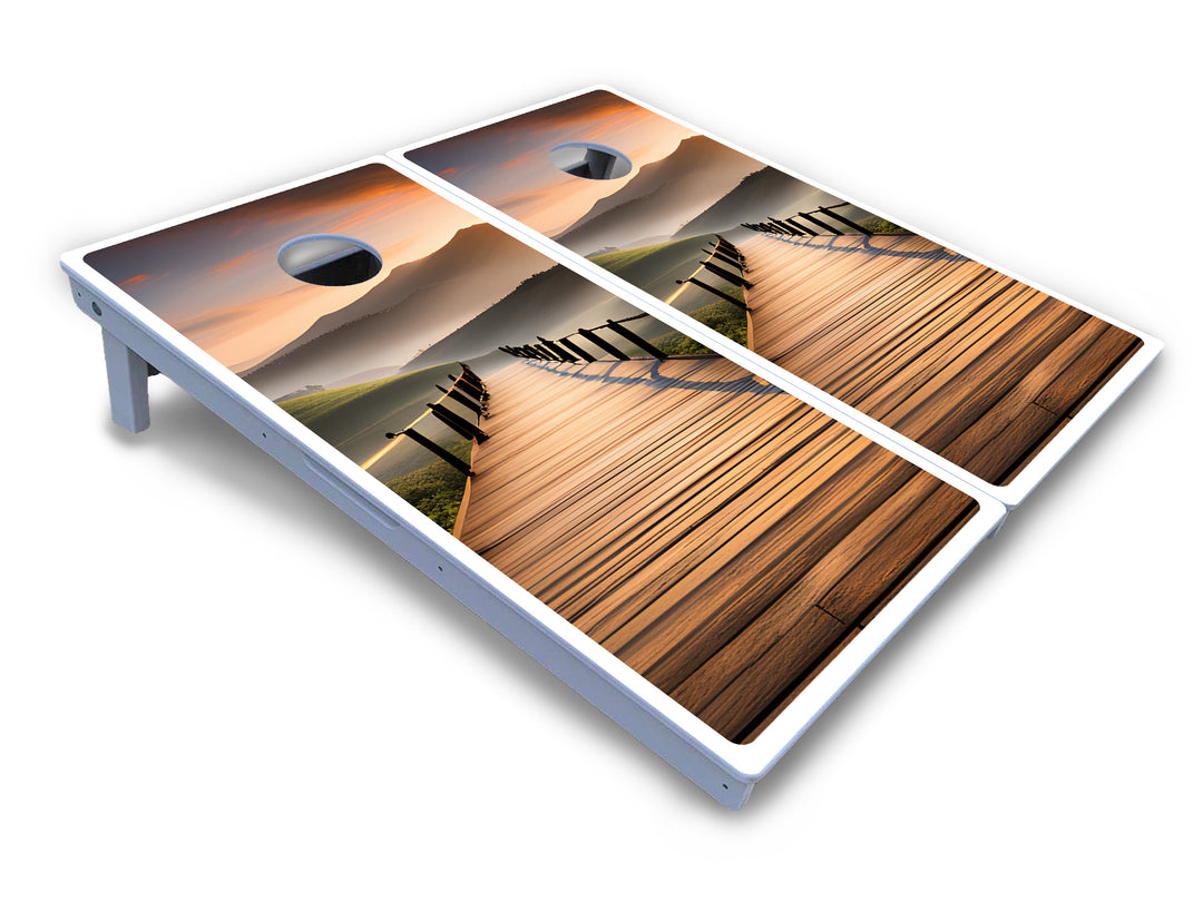 Wooden Bridge Cornhole Boards - All Weather Series