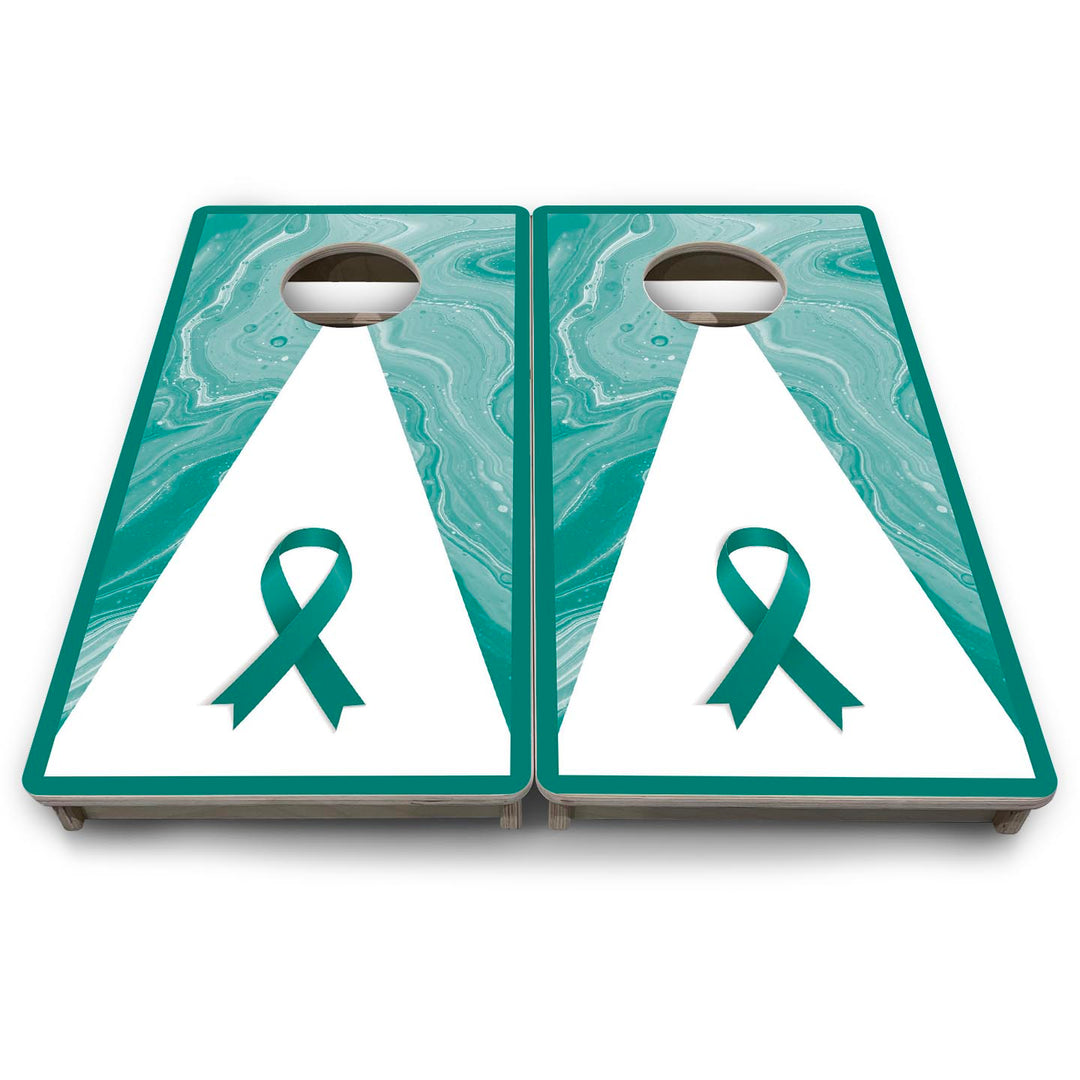 Ovarian Cancer Awareness - Mini or Vacation Size Cornhole Boards