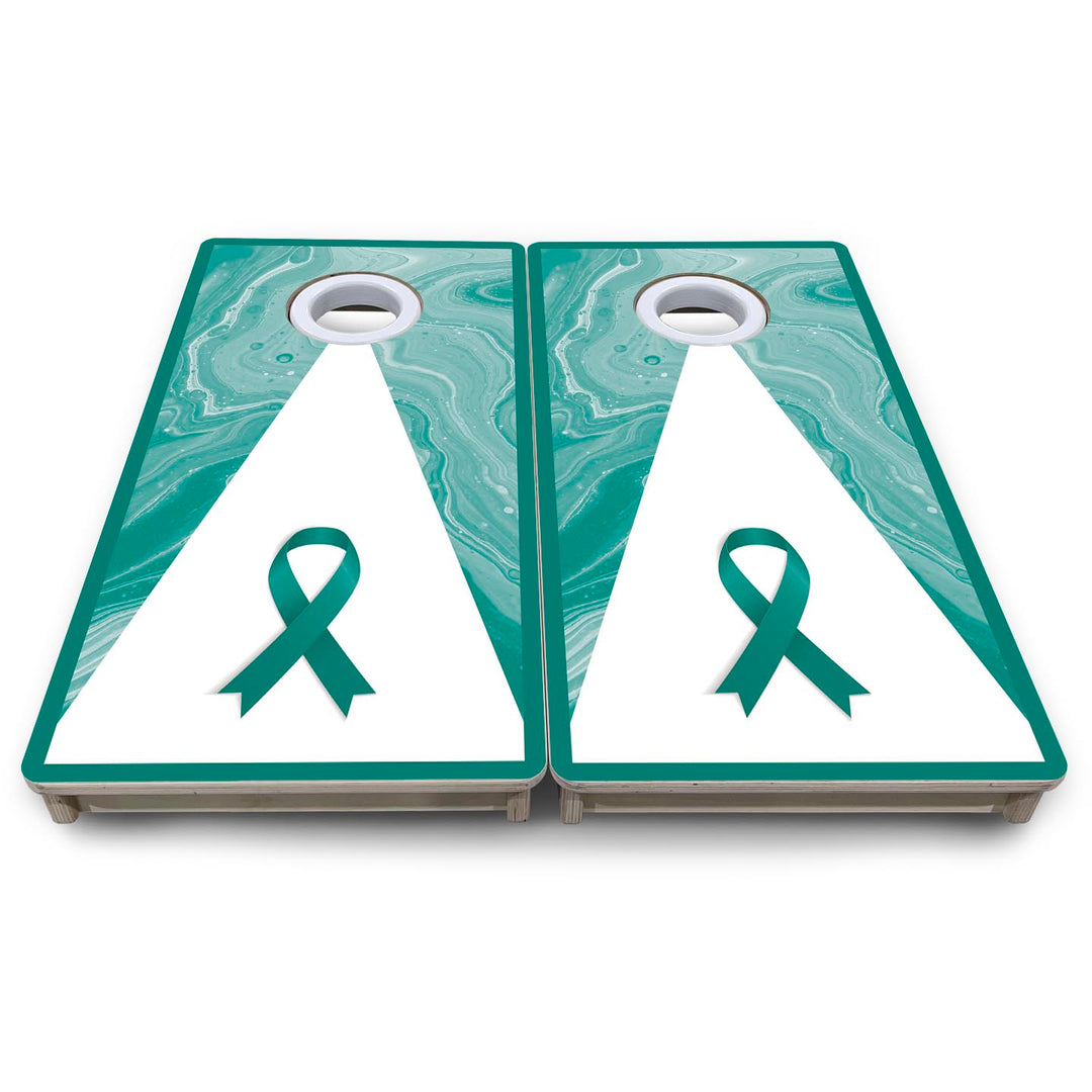 Ovarian Cancer Awareness - Mini or Vacation Size Cornhole Boards