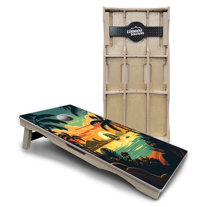 Beach Sunset Cornhole Boards – Pro Lite or Pro Elite