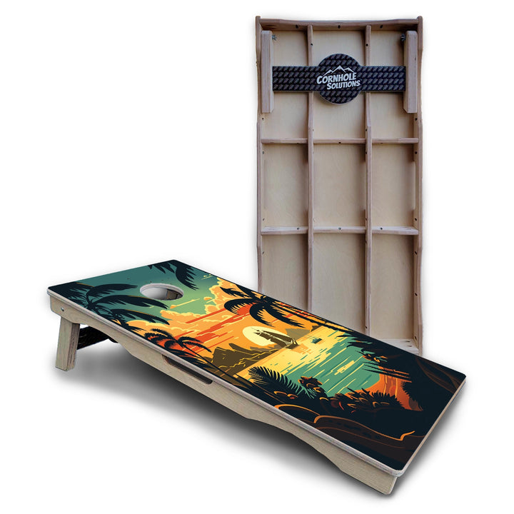 Beach Sunset Cornhole Boards – Pro Lite or Pro Elite