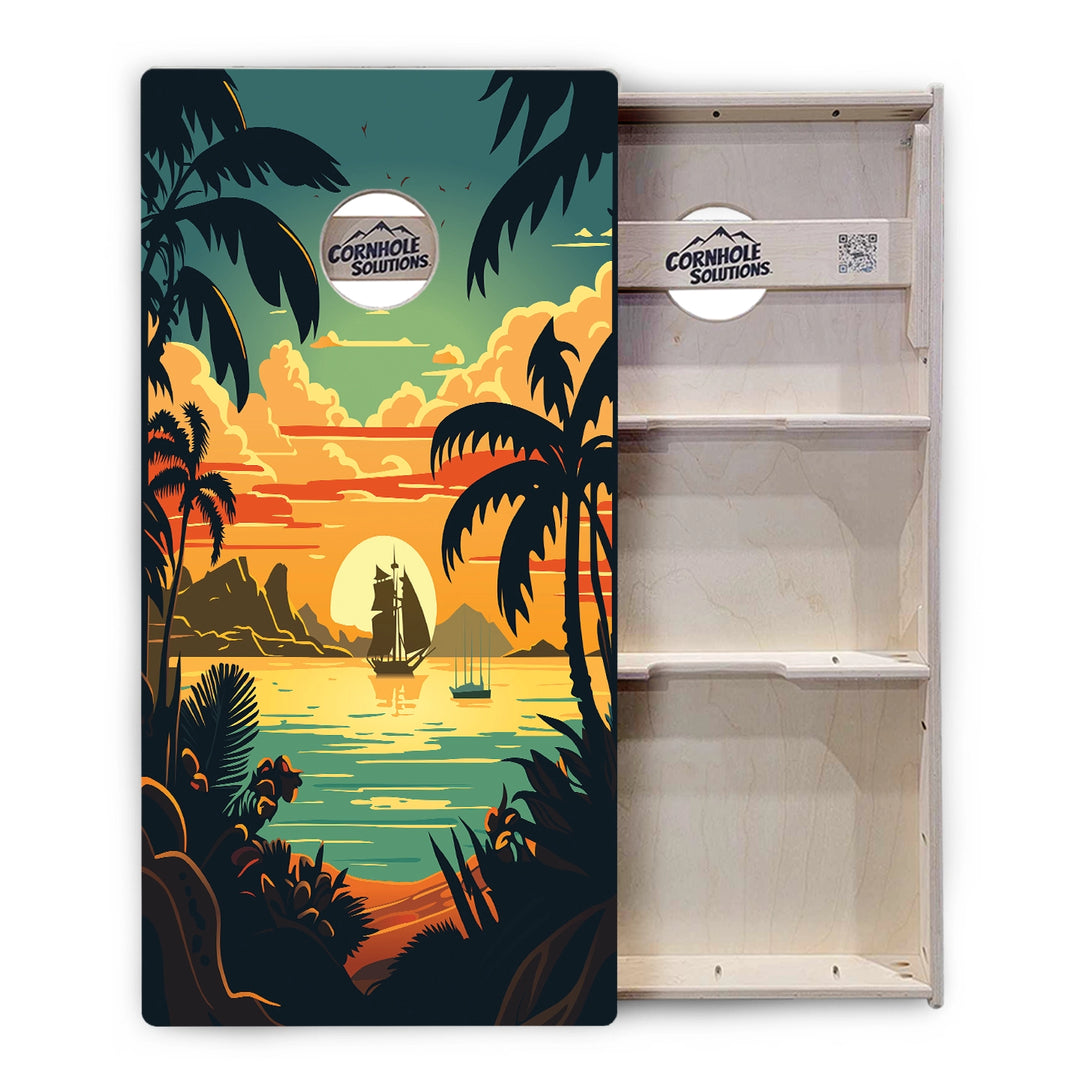 Beach Sunset Cornhole Boards – Tournament Series