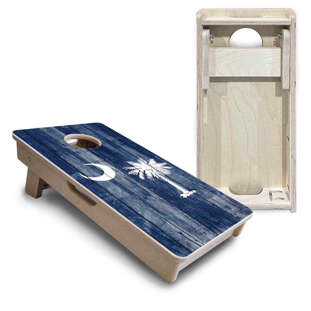Mini Cornhole Boards - South Carolina Distressed Flag
