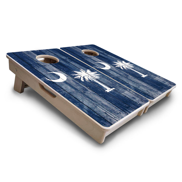 Mini Cornhole Boards - South Carolina Distressed Flag