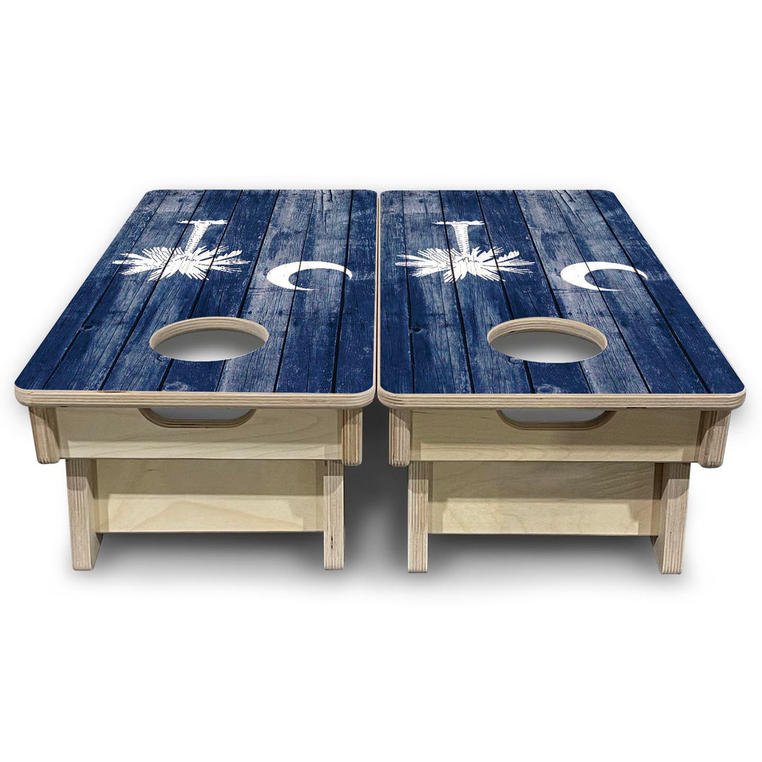 South Carolina Distressed Flag - Mini or Vacation Size Cornhole Boards