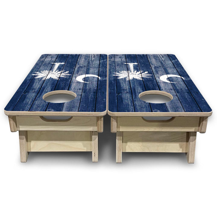 South Carolina Distressed Flag - Mini or Vacation Size Cornhole Boards