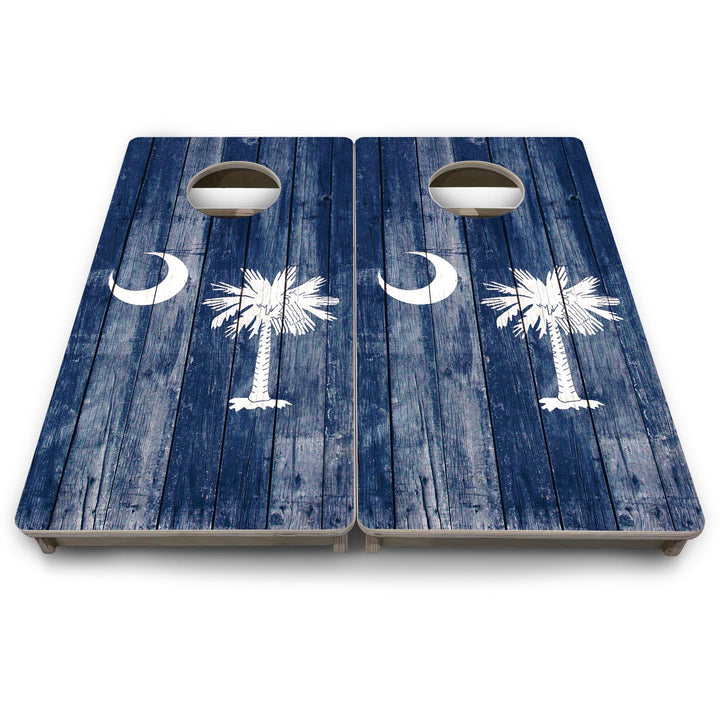 South Carolina Distressed Flag - Mini or Vacation Size Cornhole Boards