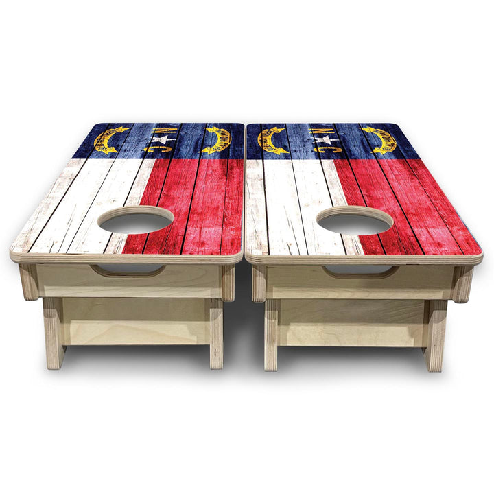 North Carolina State Flag - Mini or Vacation Size Cornhole Boards