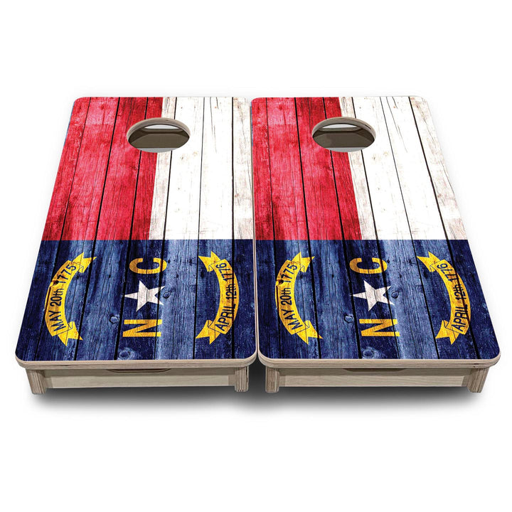 North Carolina State Flag - Mini or Vacation Size Cornhole Boards