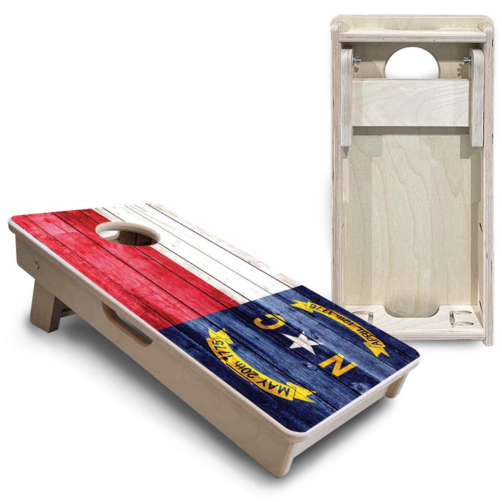 North Carolina State Flag - Mini or Vacation Size Cornhole Boards