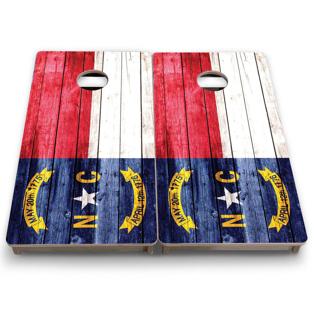 North Carolina State Flag - Mini or Vacation Size Cornhole Boards