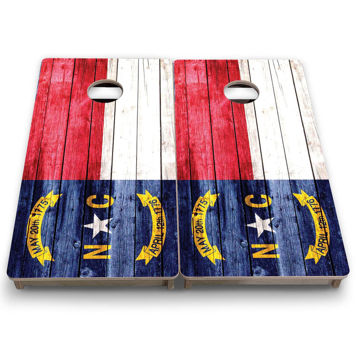 North Carolina State Flag - Mini or Vacation Size Cornhole Boards