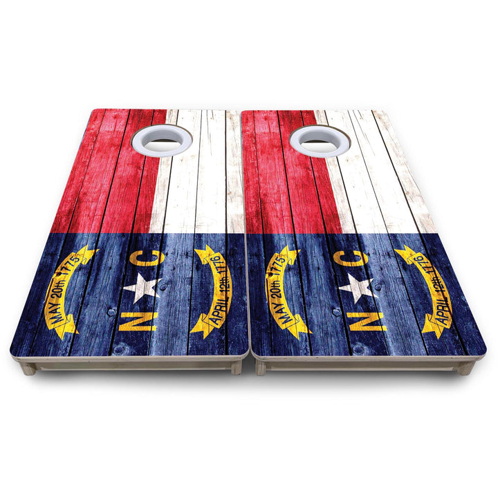 North Carolina State Flag - Mini or Vacation Size Cornhole Boards