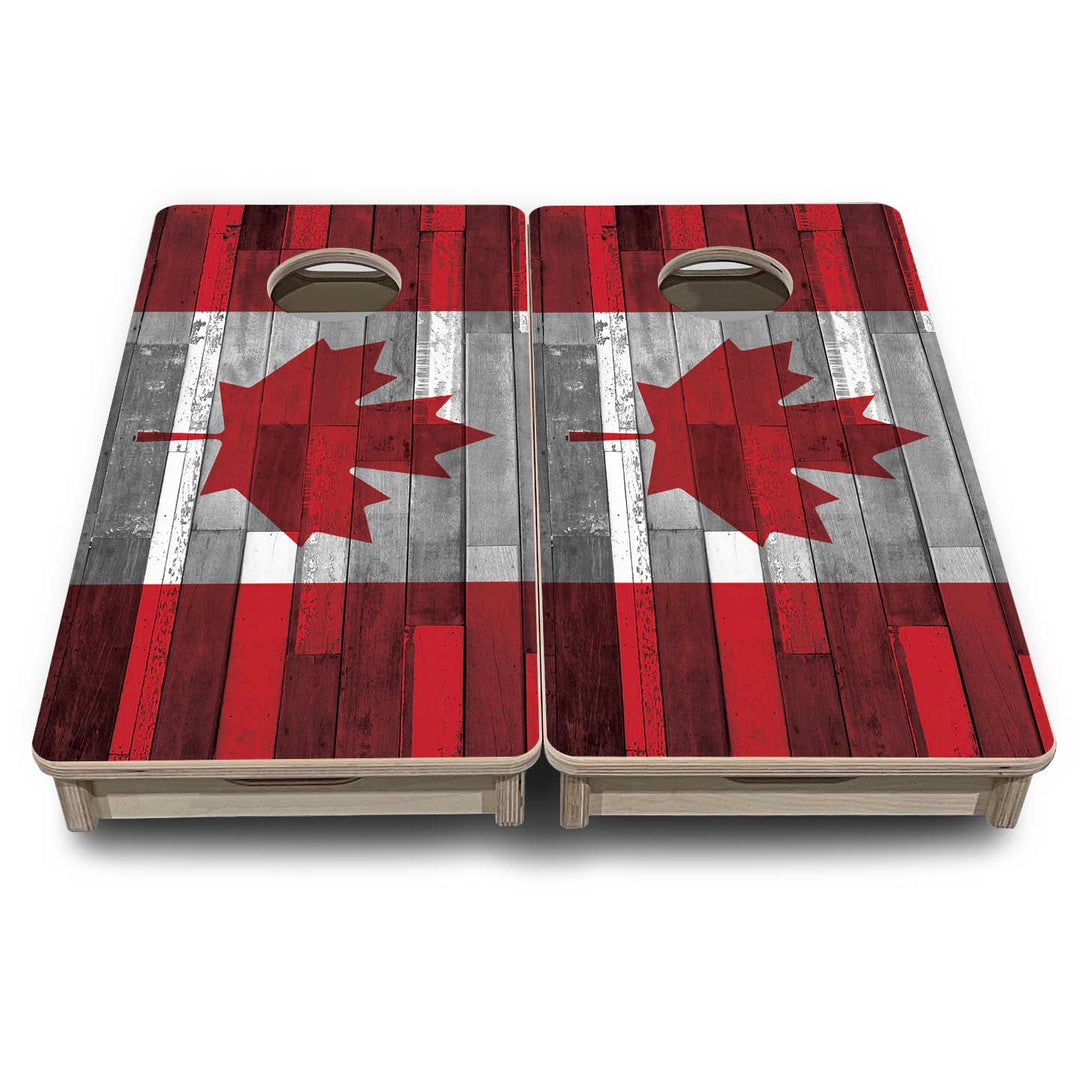 Mini Cornhole Boards - USA / Canada / Union Jack Plank Flag