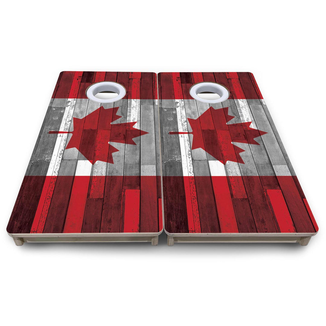 Canada Plank Flag - Mini or Vacation Size Cornhole Boards