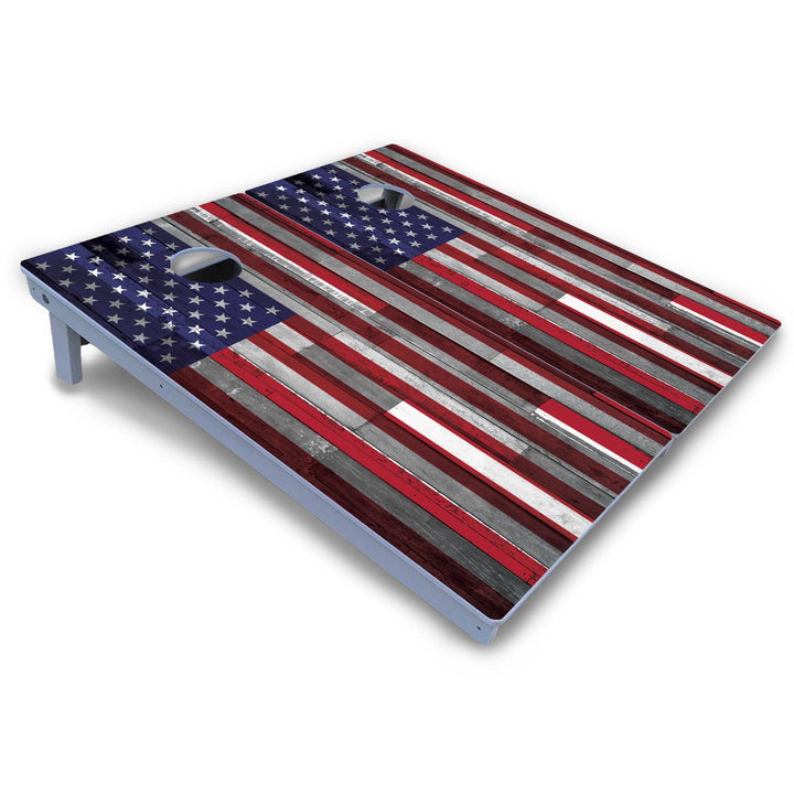 USA / Canada / Union Jack Plank Flag Cornhole Boards - All Weather Series
