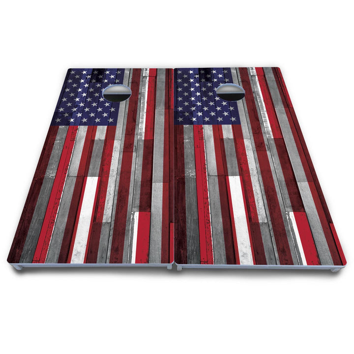USA / Canada / Union Jack Plank Flag Cornhole Boards - All Weather Series