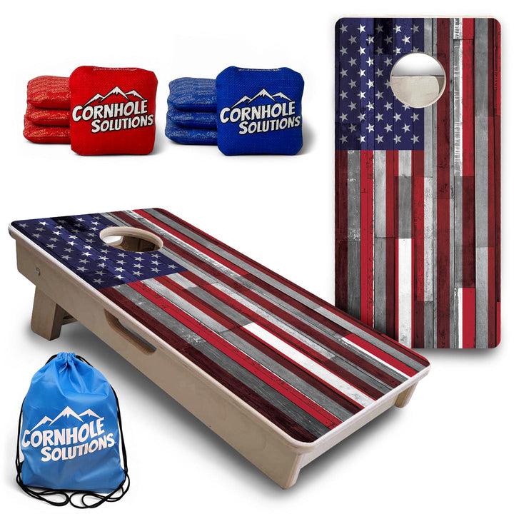 USA Plank Flag - Mini or Vacation Size Cornhole Boards