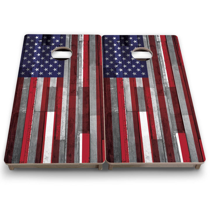 USA Plank Flag - Mini or Vacation Size Cornhole Boards