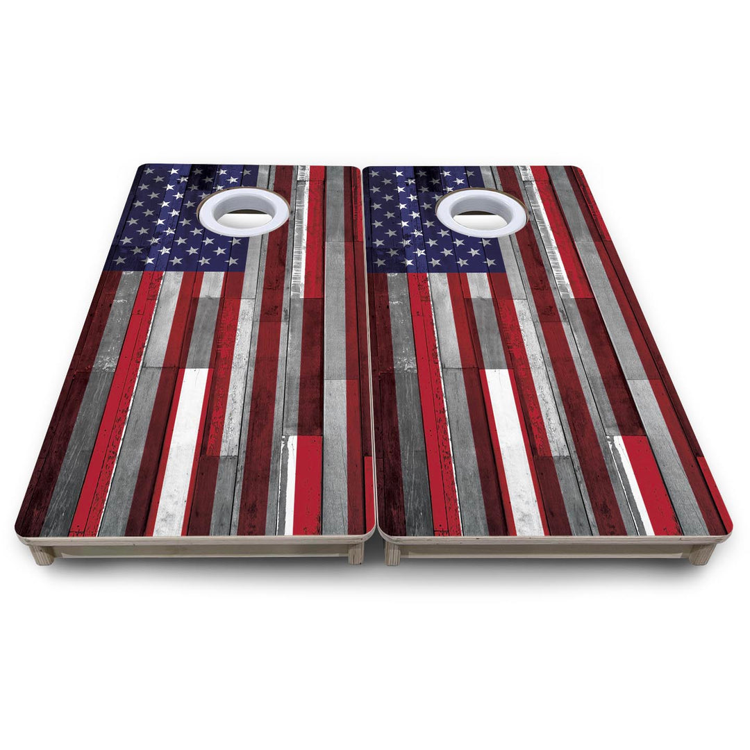USA Plank Flag - Mini or Vacation Size Cornhole Boards