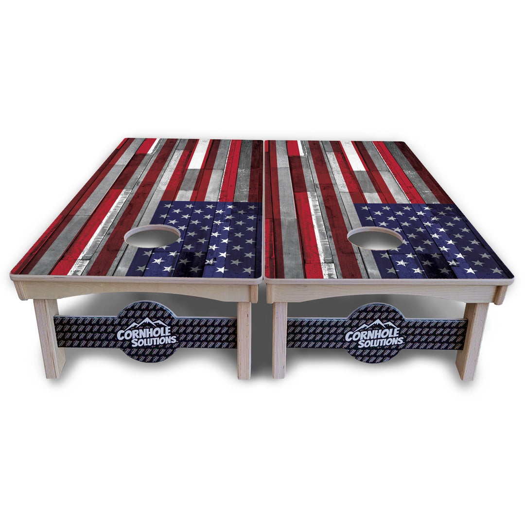Plank Flag Cornhole Boards – Pro Lite or Pro Elite