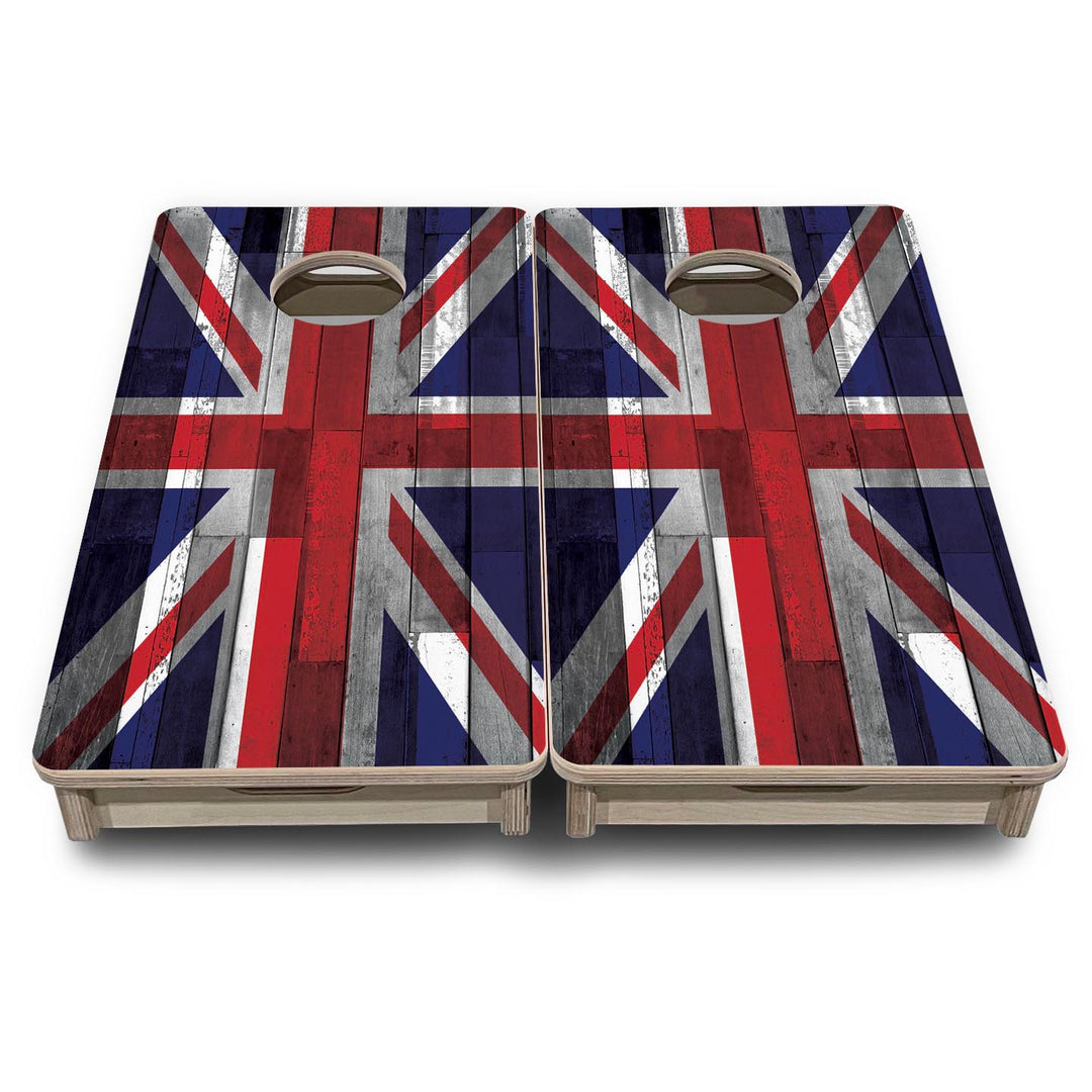 Union Jack Plank Flag - Mini or Vacation Size Cornhole Boards