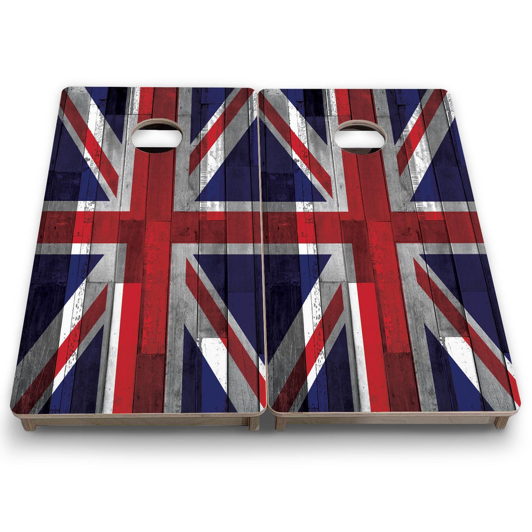 Union Jack Plank Flag - Mini or Vacation Size Cornhole Boards