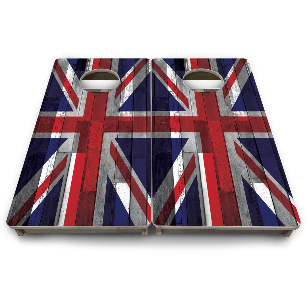 Union Jack Plank Flag - Mini or Vacation Size Cornhole Boards