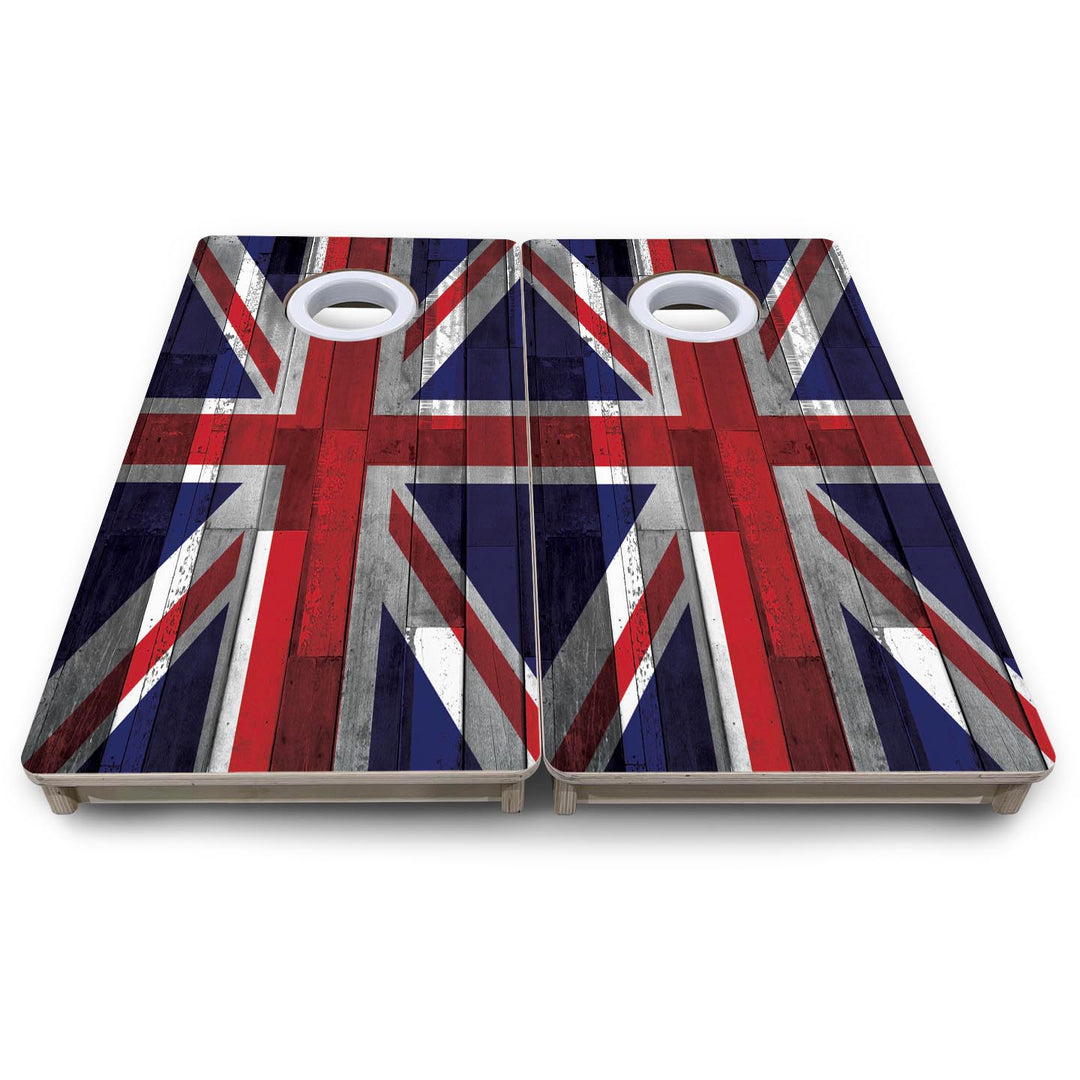 Union Jack Plank Flag - Mini or Vacation Size Cornhole Boards
