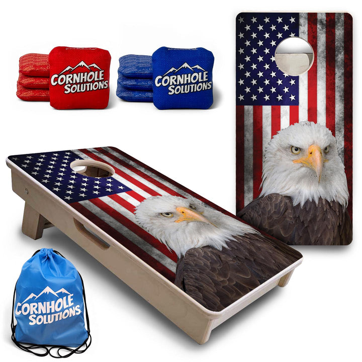Eagle USA Flag - Mini or Vacation Size Cornhole Boards