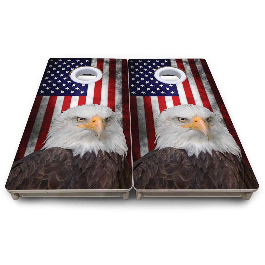 Eagle USA Flag - Mini or Vacation Size Cornhole Boards