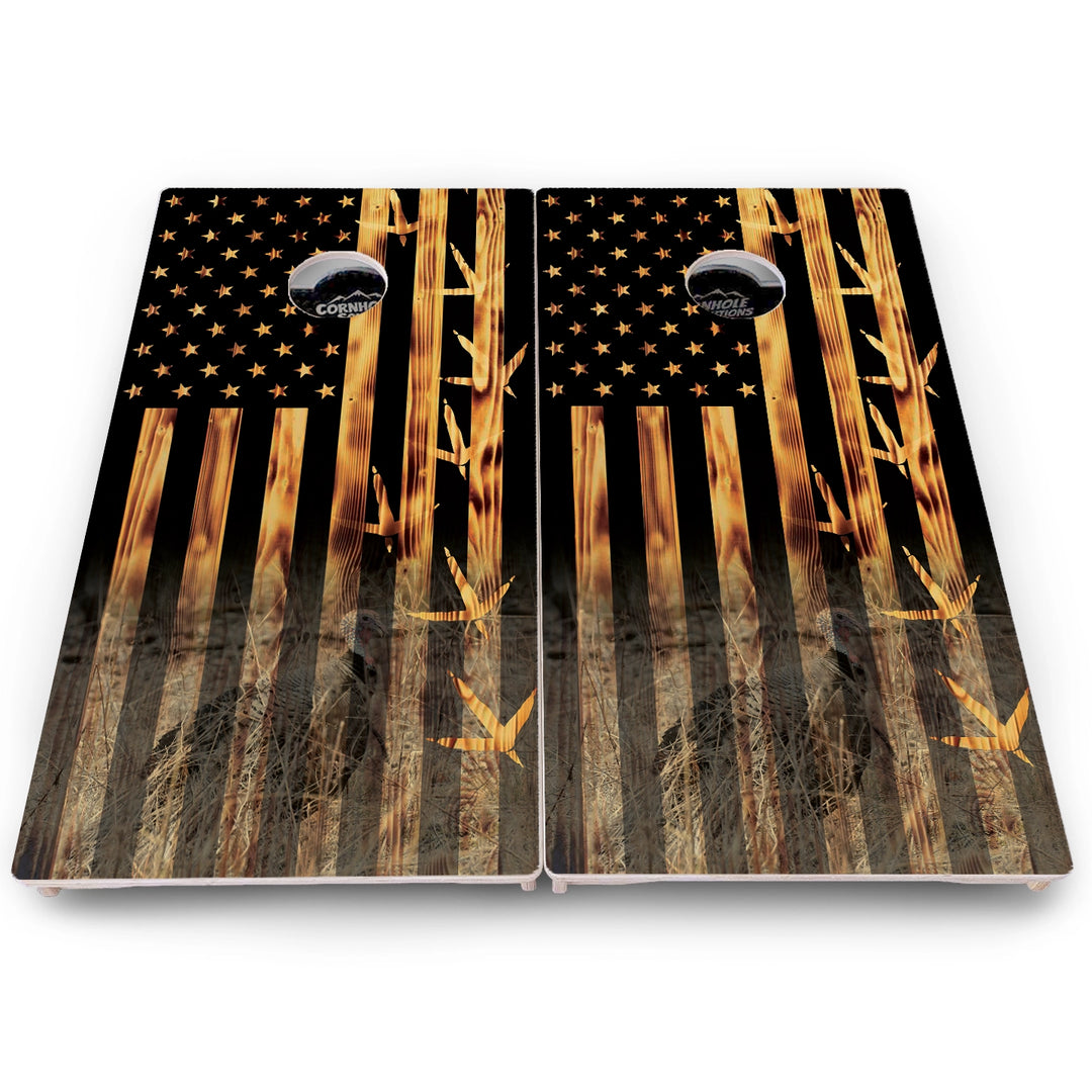 Hidden Wildlife Flag Cornhole Boards – Pro Lite or Pro Elite
