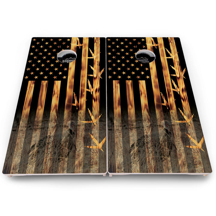 Hidden Wildlife Flag Cornhole Boards – Pro Lite or Pro Elite
