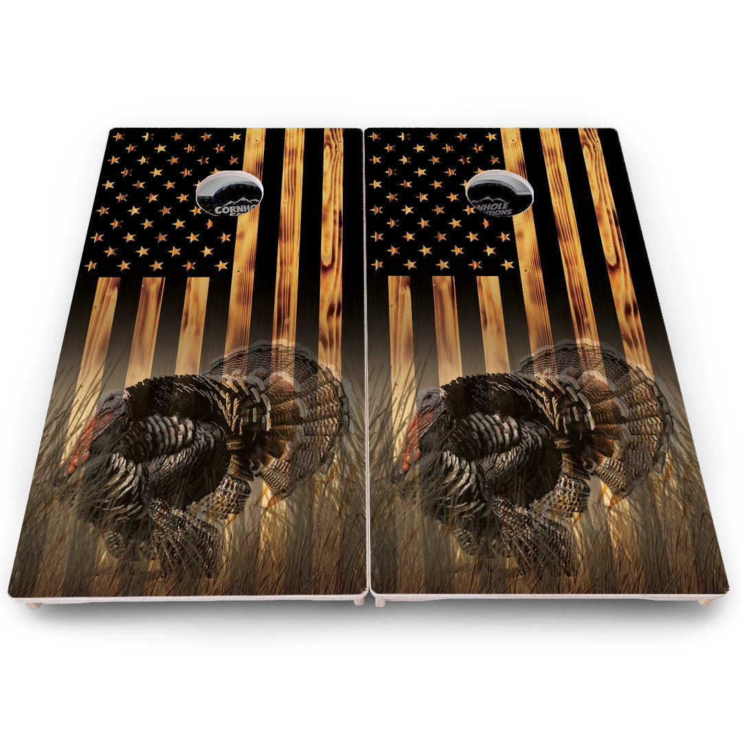 Hidden Wildlife Flag Cornhole Boards – Pro Lite or Pro Elite