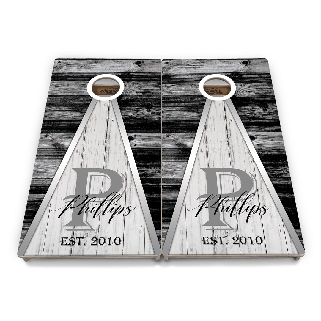 Wedding Triangle Cornhole Boards – Tournament Series