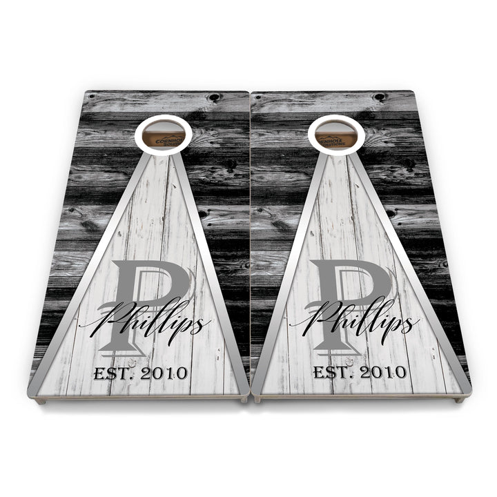 Wedding Triangle Cornhole Boards – Tournament Series